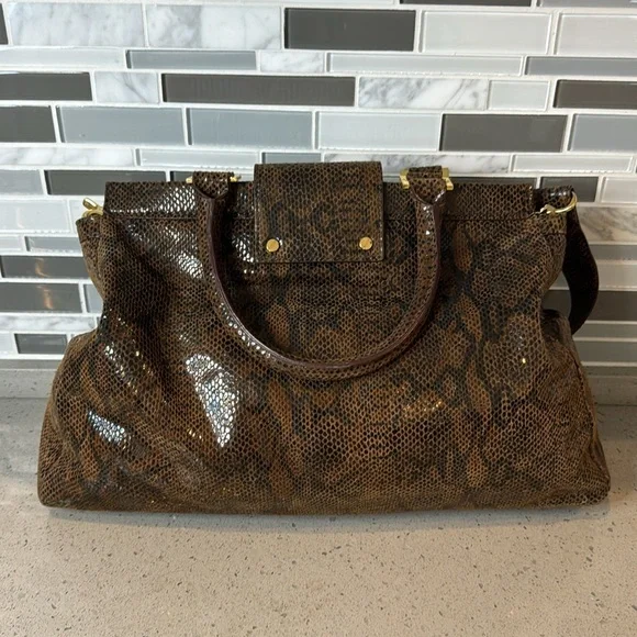 TORY BURCH - Faux Animal Print Shoulder/Handbag - Picture 3 of 12